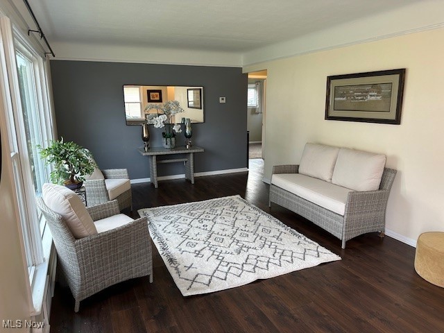 30101 Oakdale Road Willowick, OH 44095 - Photo 3 of 17 Living area featuring healthy amount of natural light, baseboards, and wood finished floors