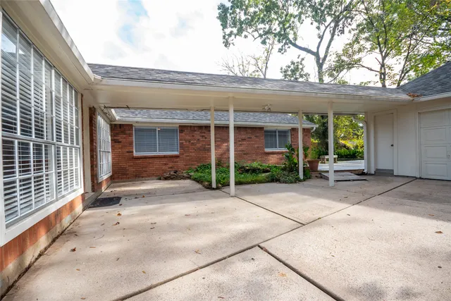 a view of backyard with potted plants