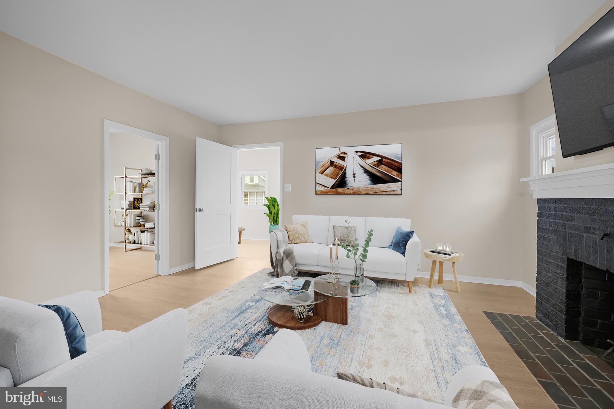 327 West Summit Avenue Wilmington, DE 19804 - Photo 5 of 26 a living room with furniture and a fireplace