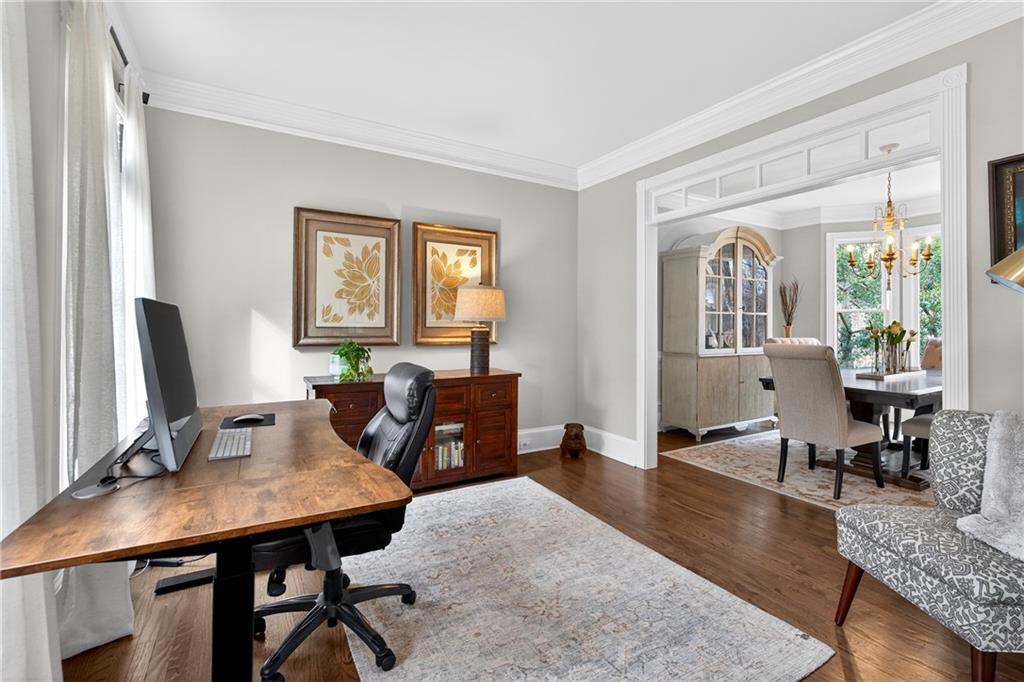 14325 Morning Mountain Way Milton, GA 30004 - Photo 21 of 66 a view of a workspace with furniture and a window