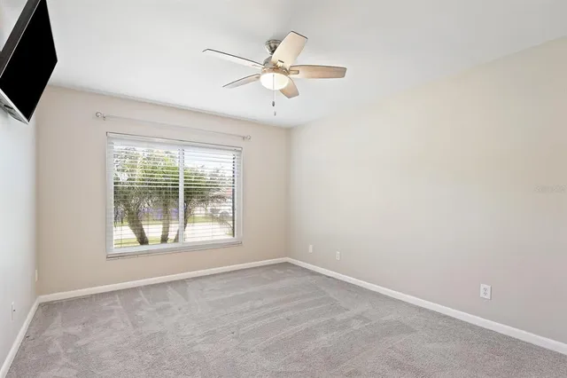 an empty room with a window