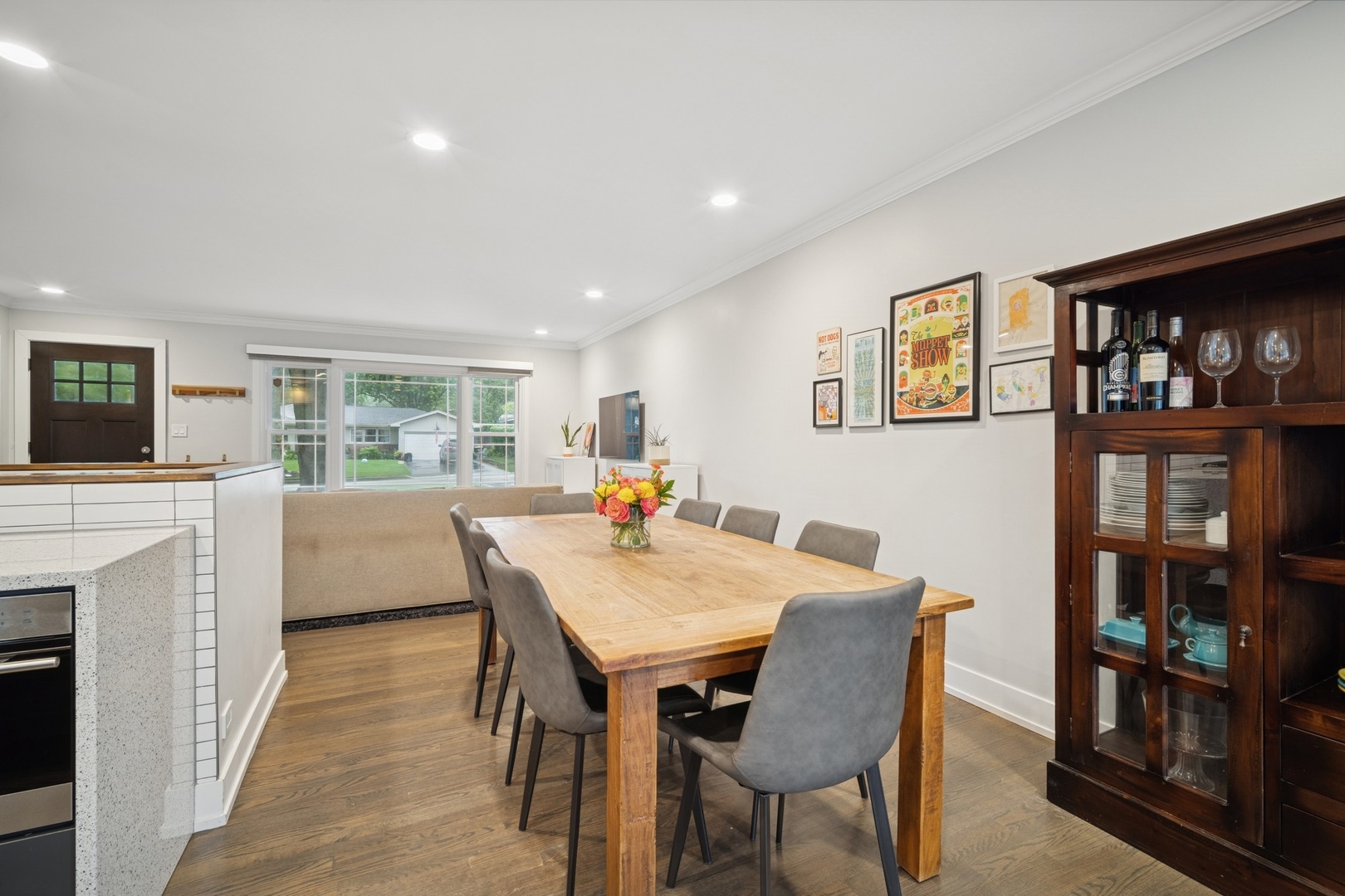 505 Pine Court Lake Bluff, IL 60044 - Photo 8 of 29 a view of a dining room with furniture window and wooden floor