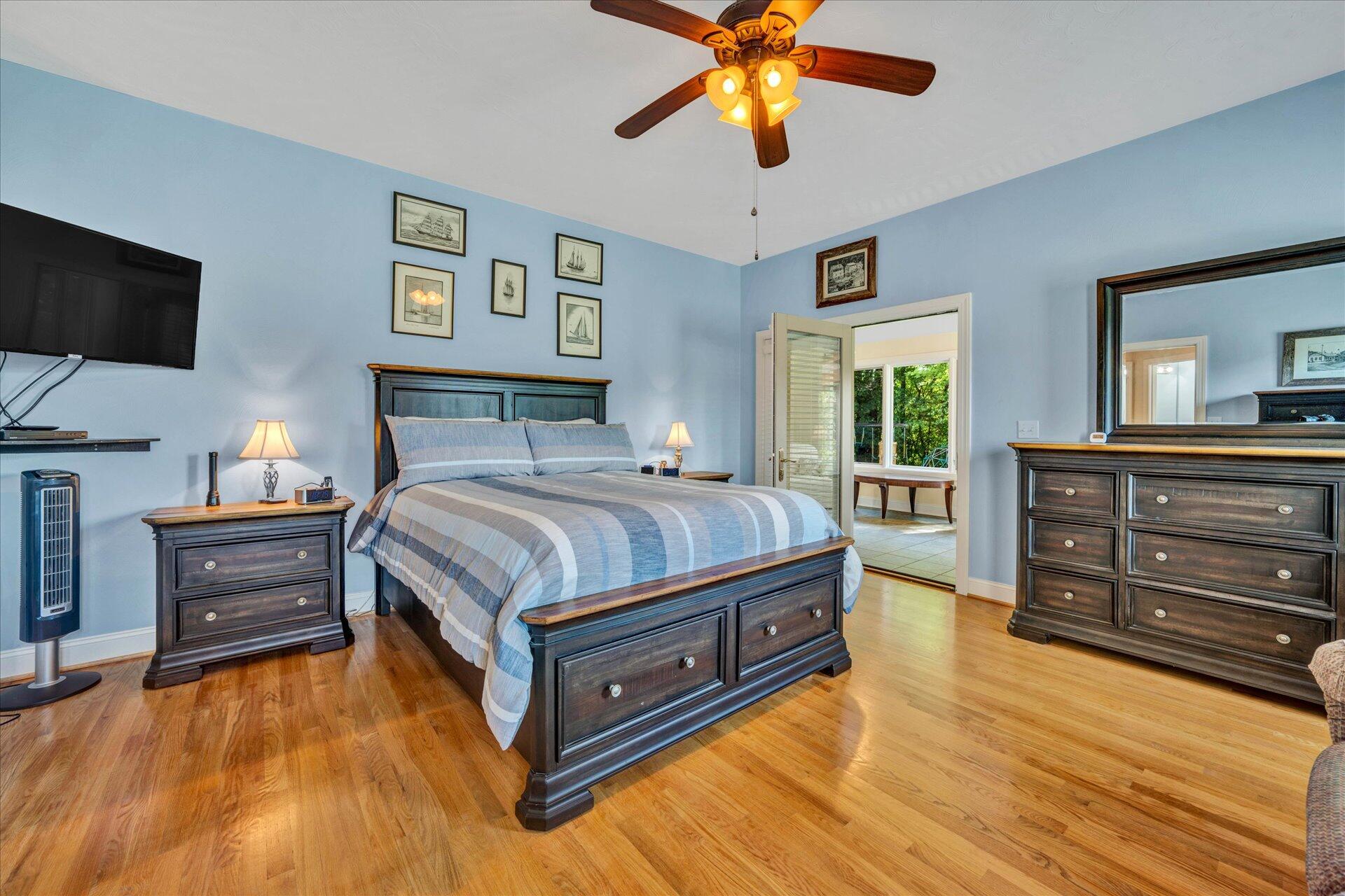 325 Rock Ridge Road Callaway, VA 24067 - Photo 29 of 74 a bedroom with a bed and a flat screen tv