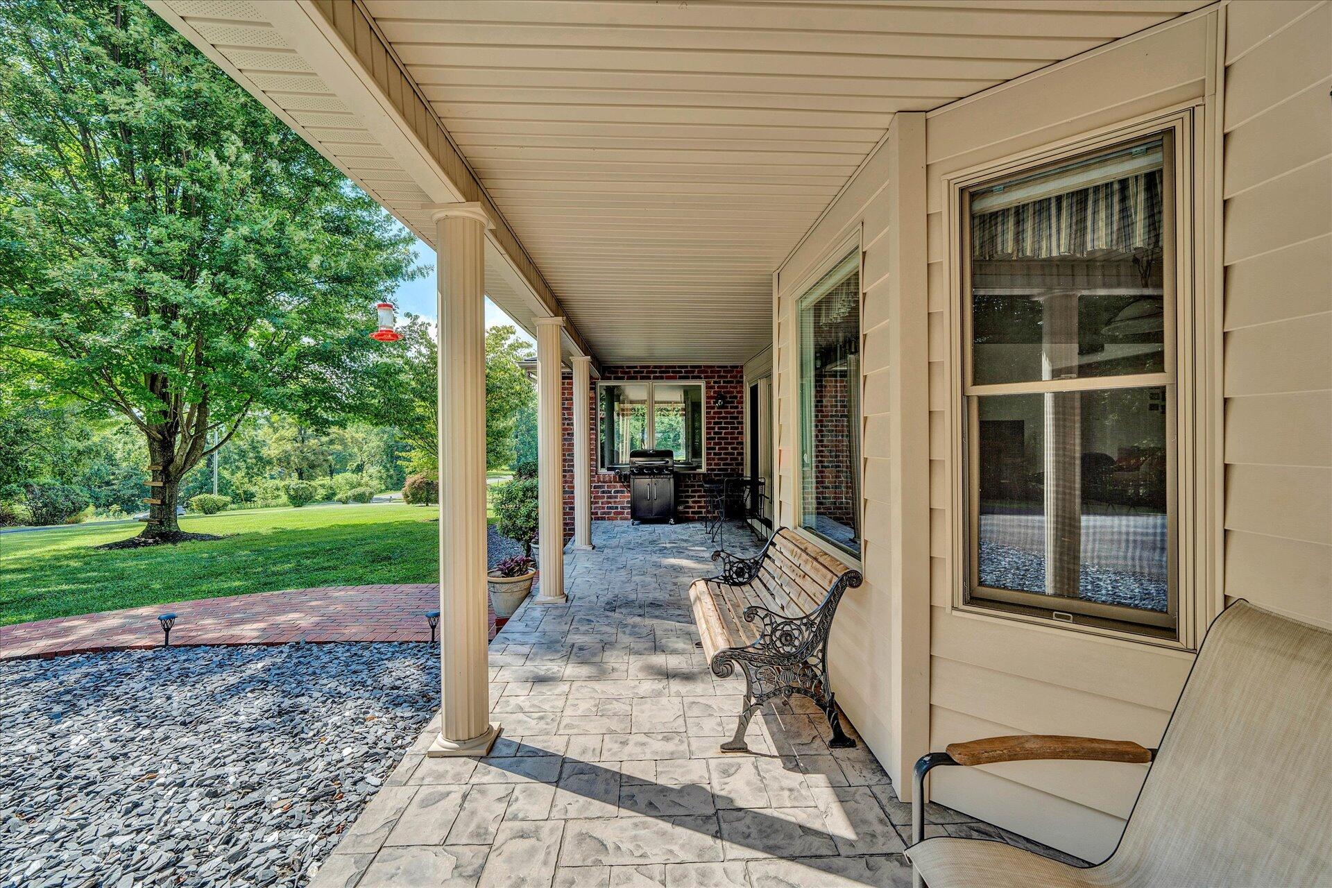 325 Rock Ridge Road Callaway, VA 24067 - Photo 58 of 74 a view of a porch with backyard of the house