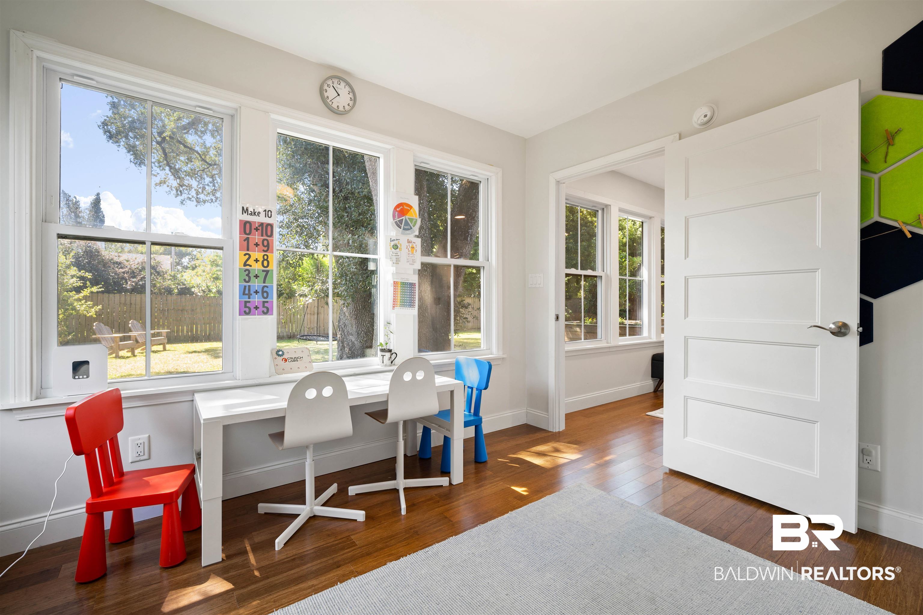 808 Michigan Avenue Fairhope, AL 36532 - Photo 26 of 33 Office area featuring built in desk and hardwood / wood-style floors