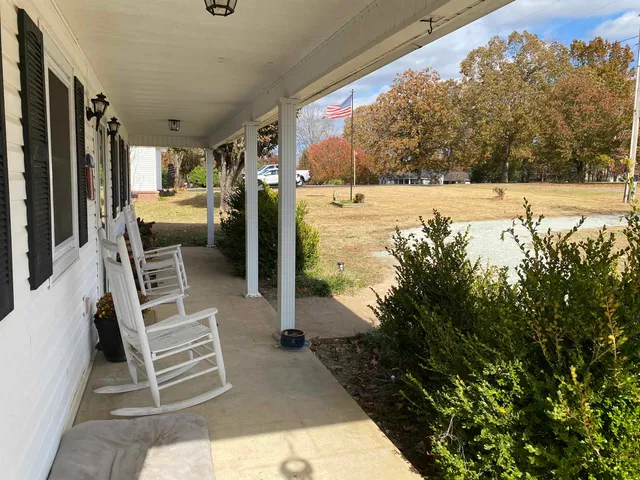 a view of outdoor space with seating area