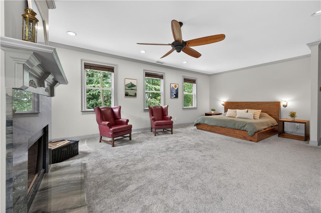 632 Geiger Road Jefferson, GA 30549 - Photo 26 of 55 a bedroom with furniture and a large window