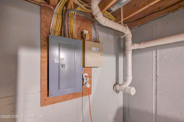 a backyard of a house with seating space