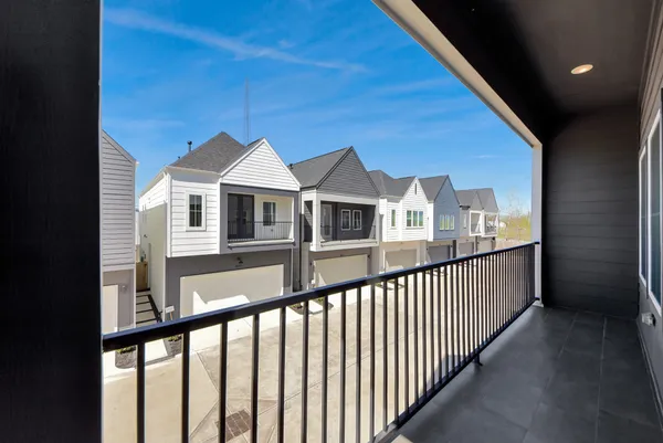 a view of a house with a balcony