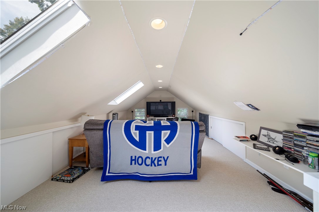 62 Fairfield Road Painesville, OH 44077 - Photo 34 of 34 Carpeted bonus loft/room with ceiling skylight