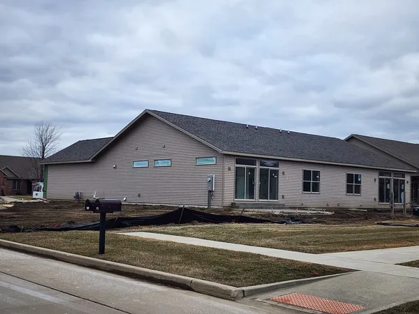 a view of a house with a patio
