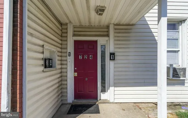 a view of front door of house