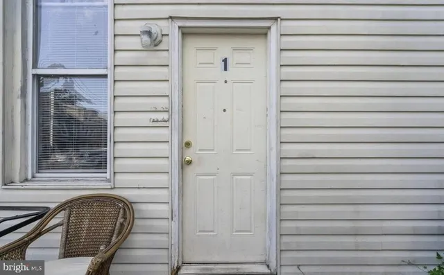a view of front door door of a house