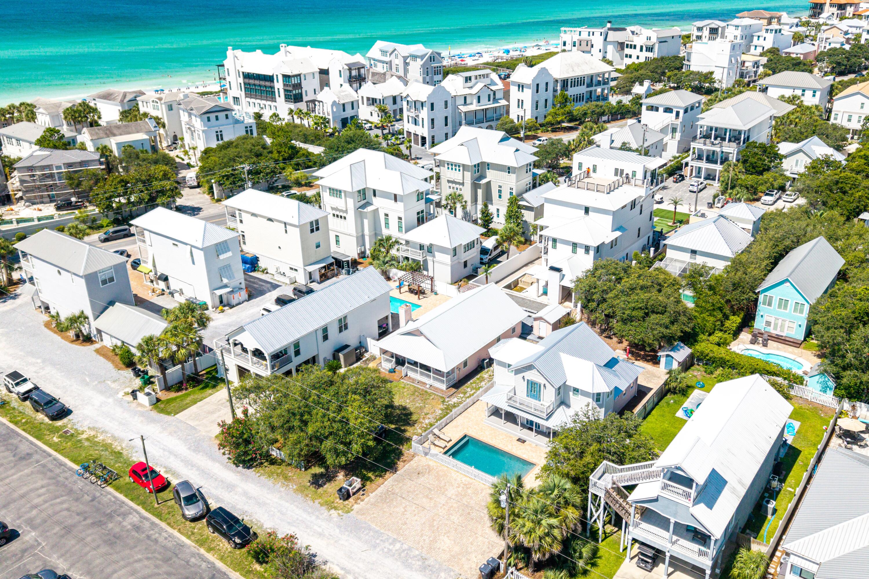 57 Pelayo Avenue Santa Rosa Beach, FL 32459 - Photo 20 of 43 an aerial view of residential houses with outdoor space