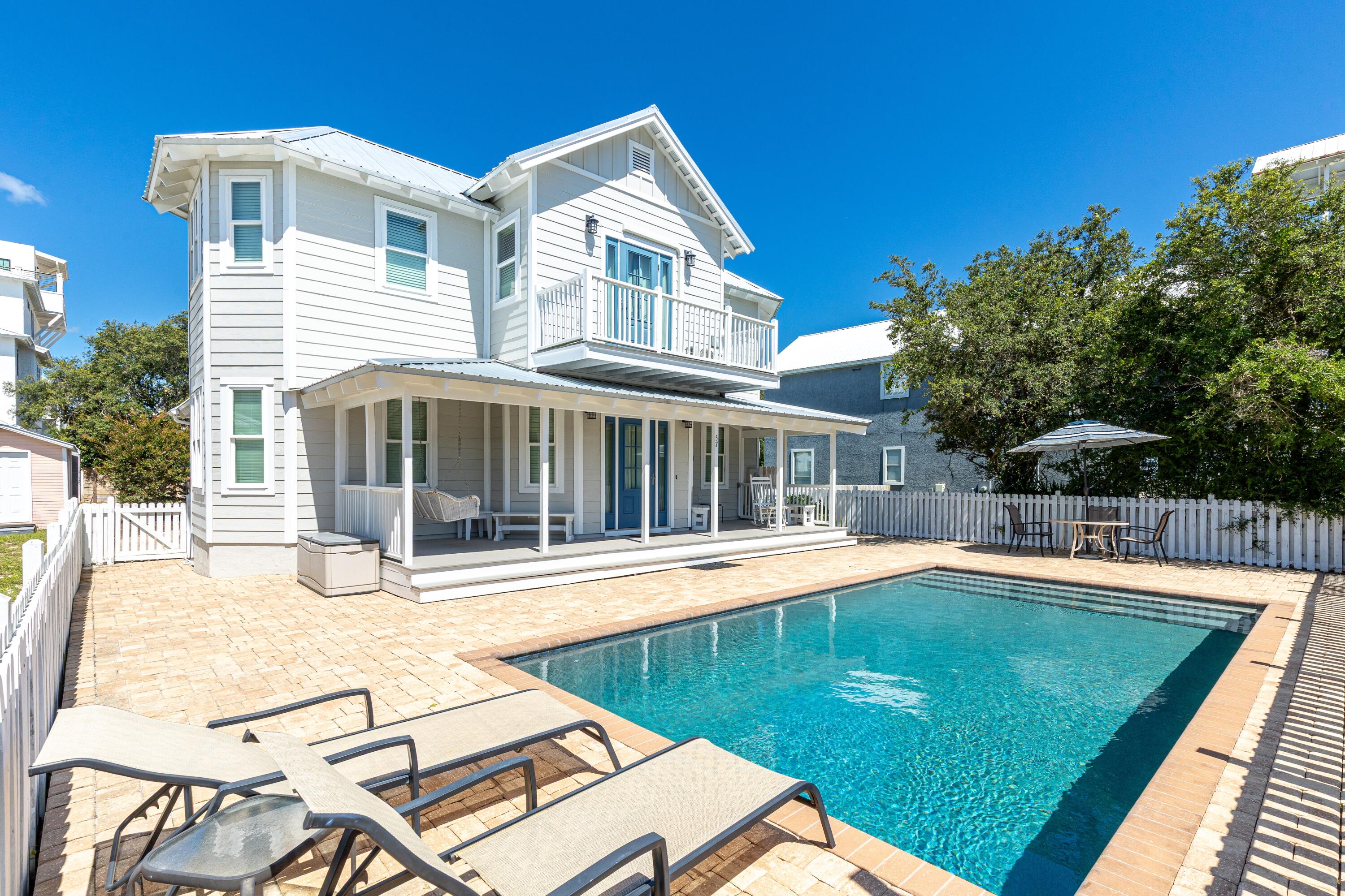 57 Pelayo Avenue Santa Rosa Beach, FL 32459 - Photo 31 of 43 a view of a house with pool and sitting area