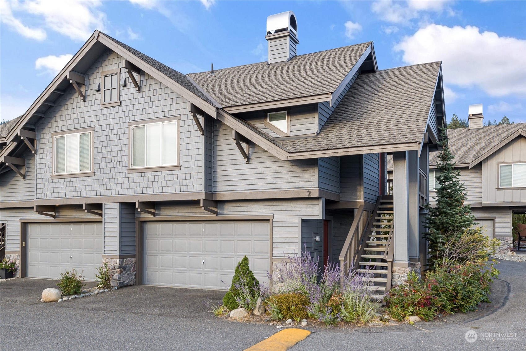 a front view of a house