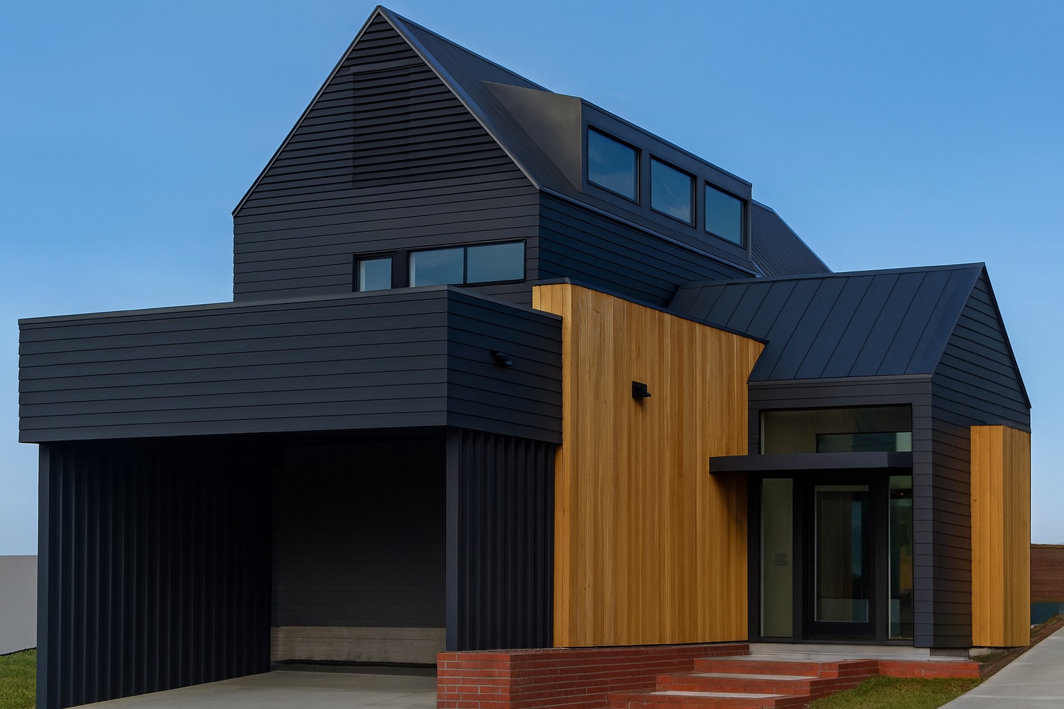 a front view of a house