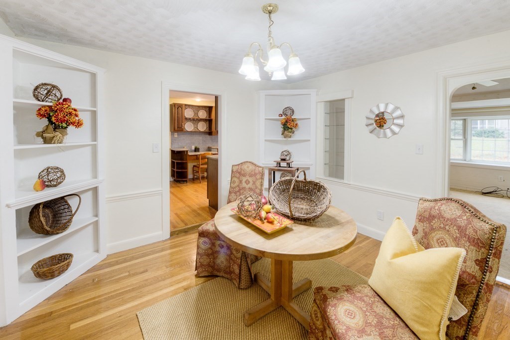 13 Westbrook Road Worcester, MA 01602 - Photo 15 of 41 a view of a dining room with furniture and chandelier
