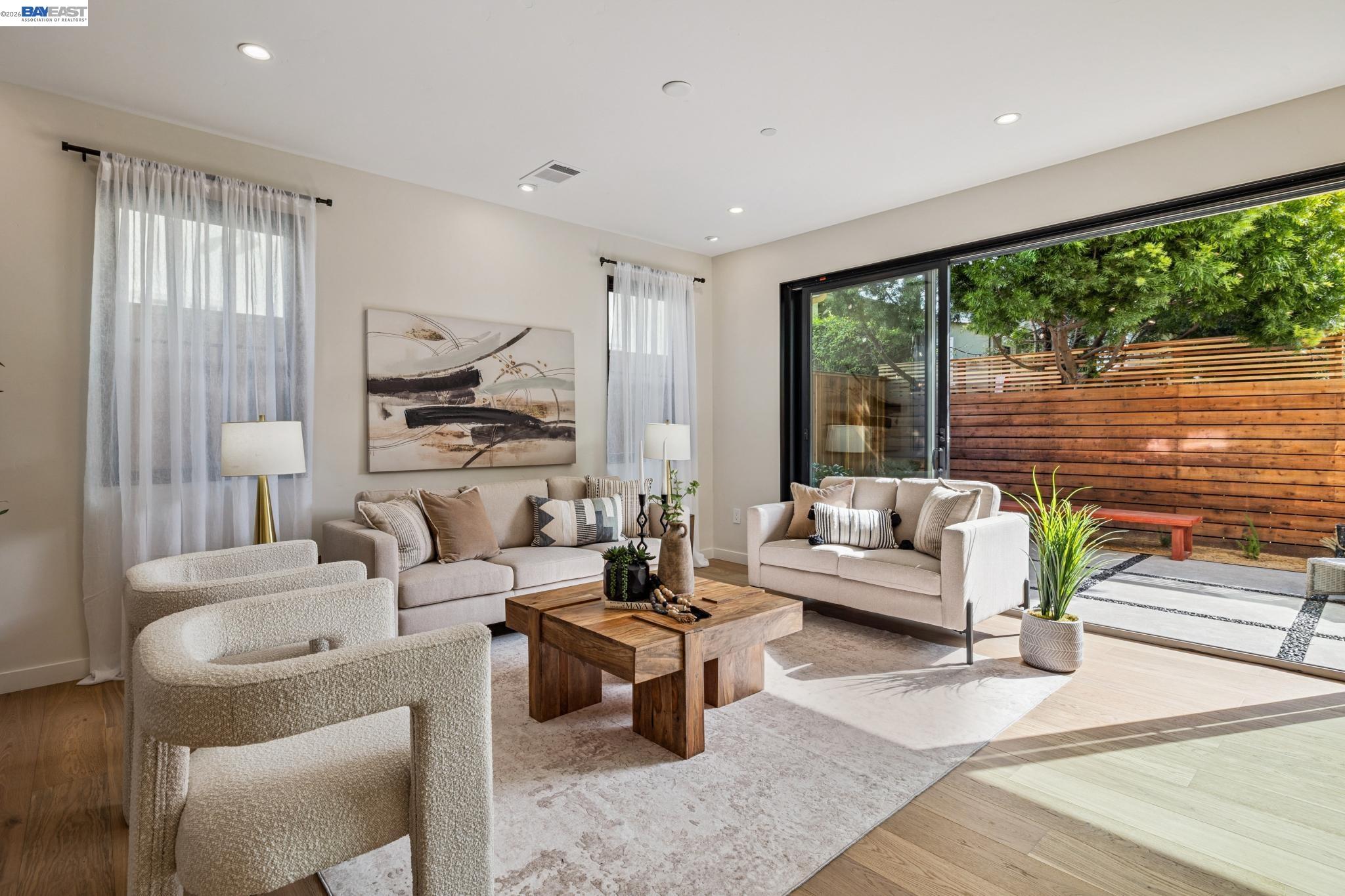 1142 Dwight Way Berkeley, CA 94702 - Photo 4 of 60 a living room with furniture and large windows
