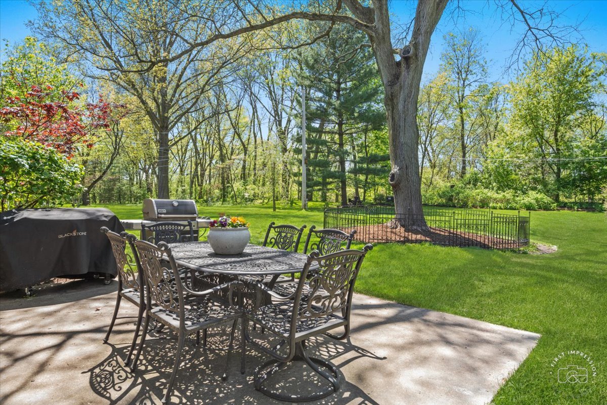 1508 Dunstan Road Geneva, IL 60134 - Photo 24 of 30 a view of a patio with a table chairs and a backyard