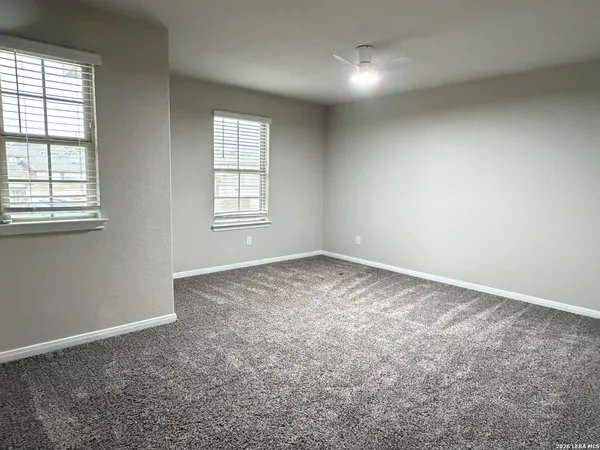 an empty room with a window