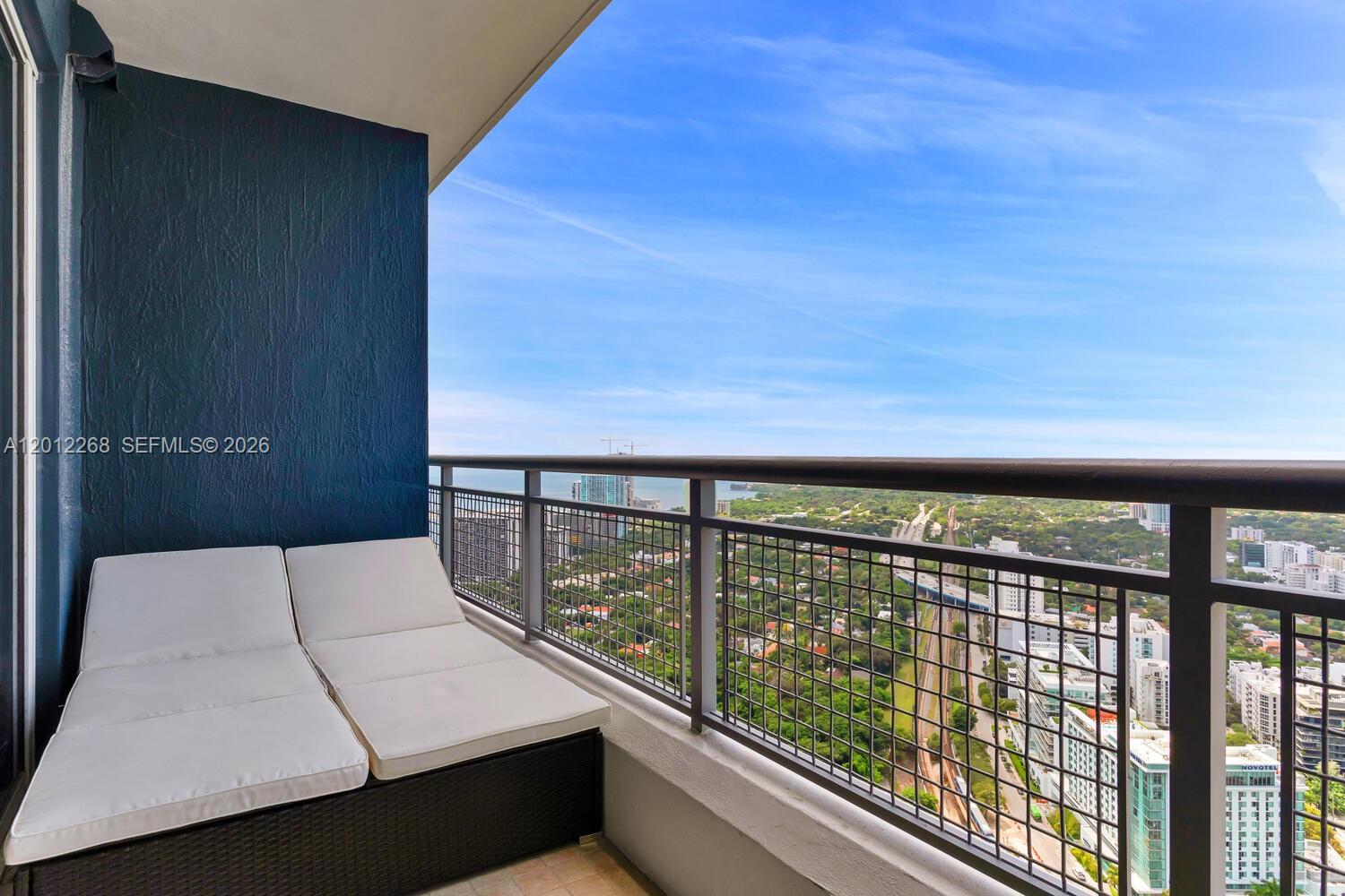 60 Southwest 13th Street, Unit 4005 Miami, FL 33130 - Photo 19 of 27 a view of balcony with furniture