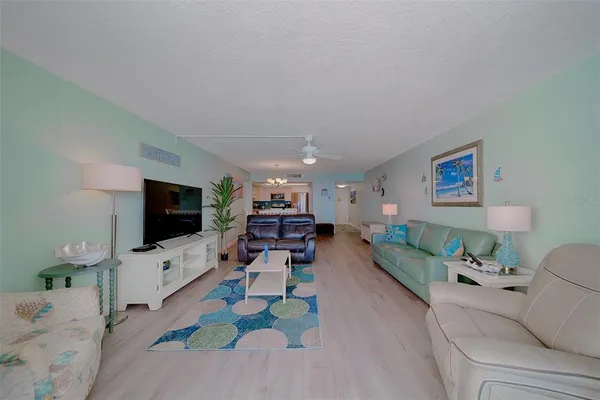 a living room with furniture and a couch