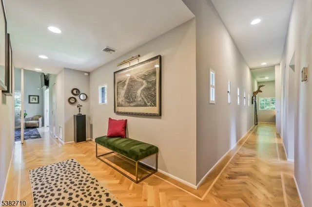 a bathroom with a double vanity sink and mirror