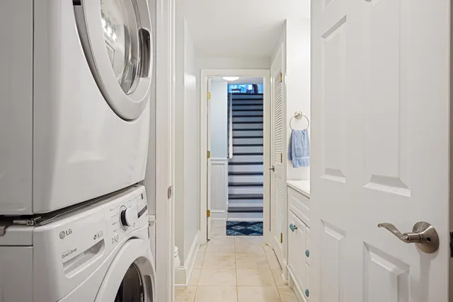 a view of a garden with a palm tree