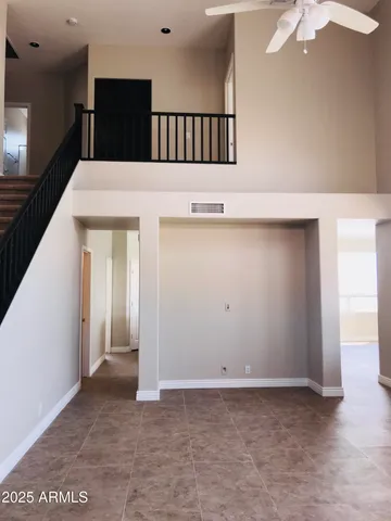 a view of a hallway with entryway