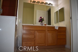 1746 Dalea Way Beaumont, CA 92223 - Photo 16 of 35 a bathroom with a sink and a mirror