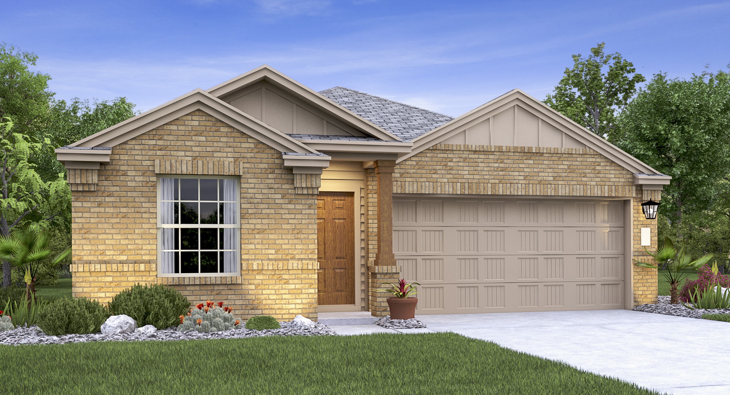 205 Parsons Kyle, TX 78640 - Photo 4 of 19 a front view of a house with a yard and garage