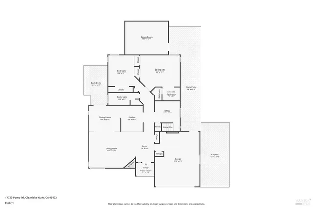 $349,000 | 17730 Pomo Trail, Clearlake Oaks, CA 95423