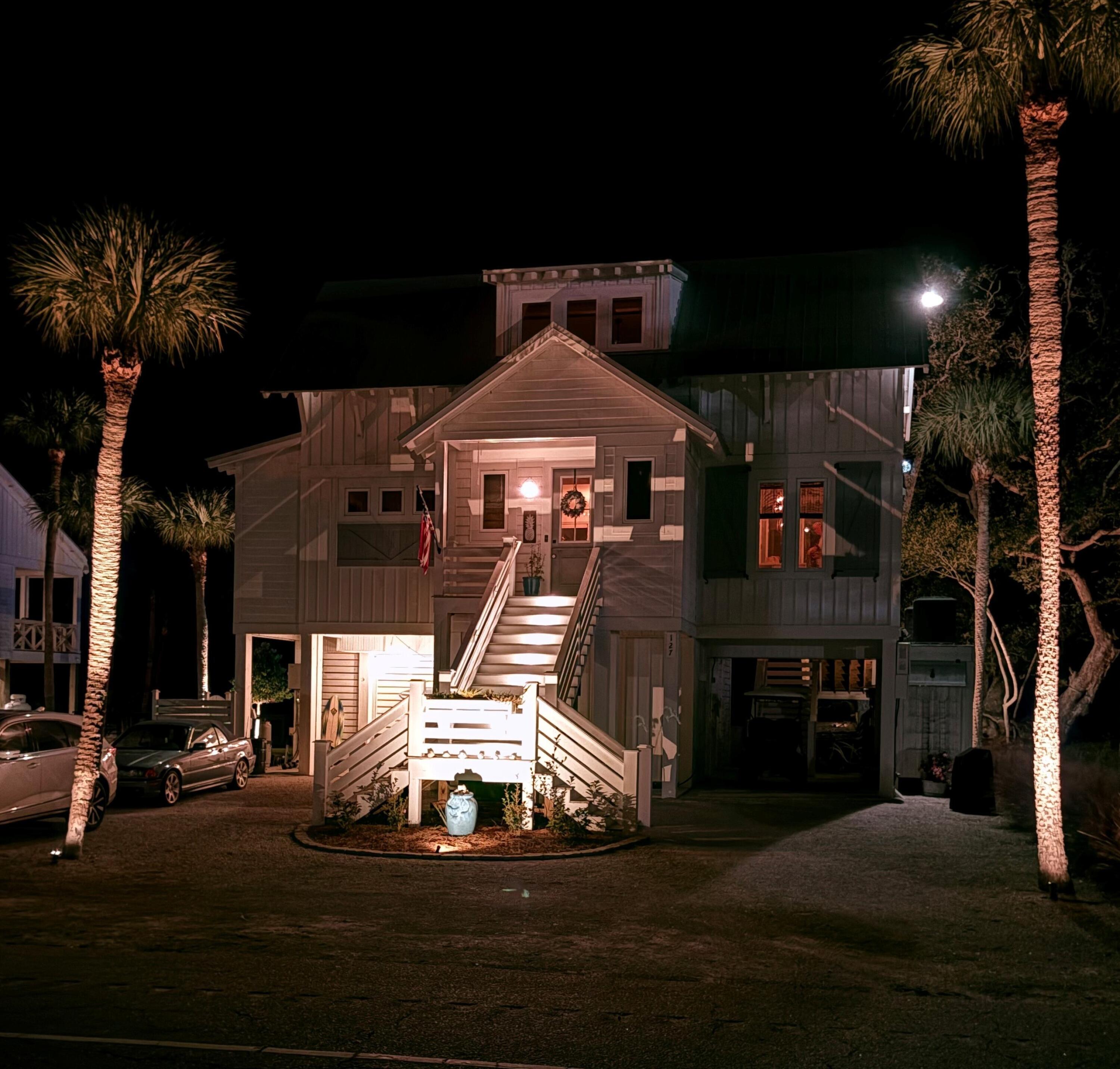 127 Jungle Road Edisto Island, SC 29438 - Photo 57 of 68 127 Jungle Road front night view