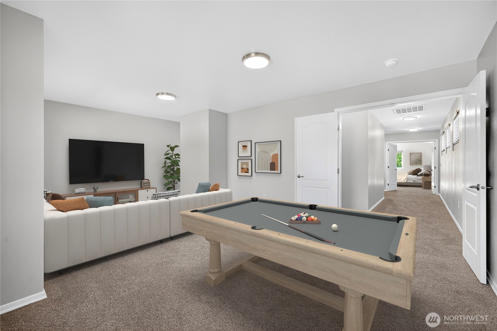 25621 160th Place Southeast Covington, WA 98042 - Photo 12 of 37 a living room with furniture and a flat screen tv