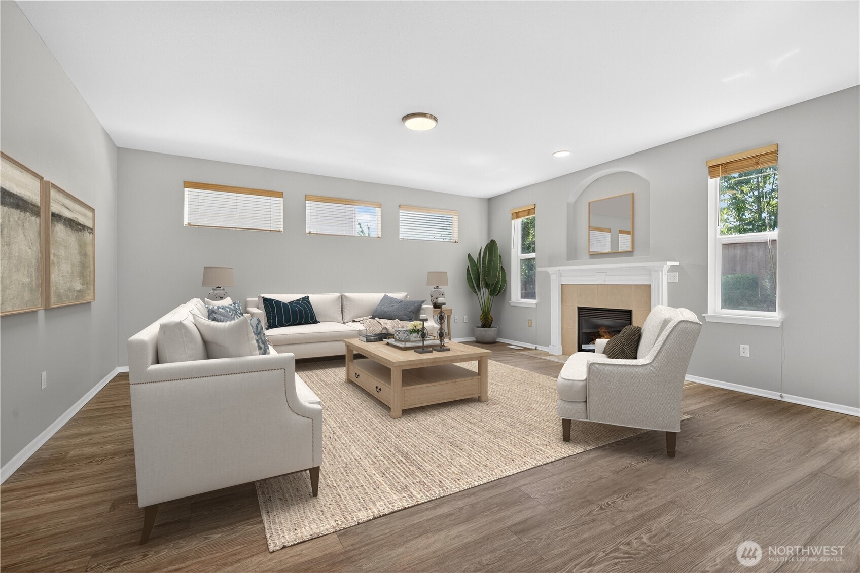 25621 160th Place Southeast Covington, WA 98042 - Photo 5 of 37 a living room with furniture and a fireplace