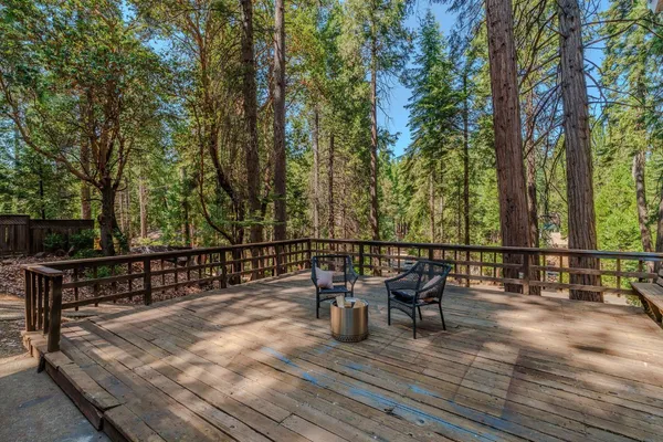 a view of outdoor space with seating