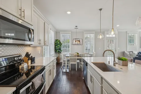 an aerial view of a city