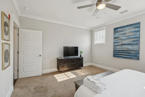 an aerial view of a city with lots of residential buildings