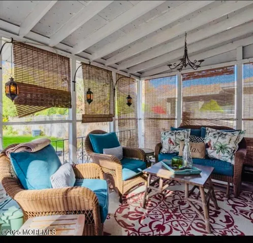 a living room filled with furniture