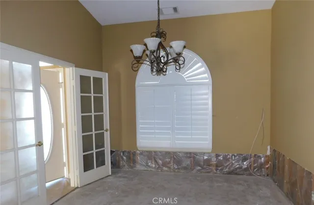 a view of wooden door