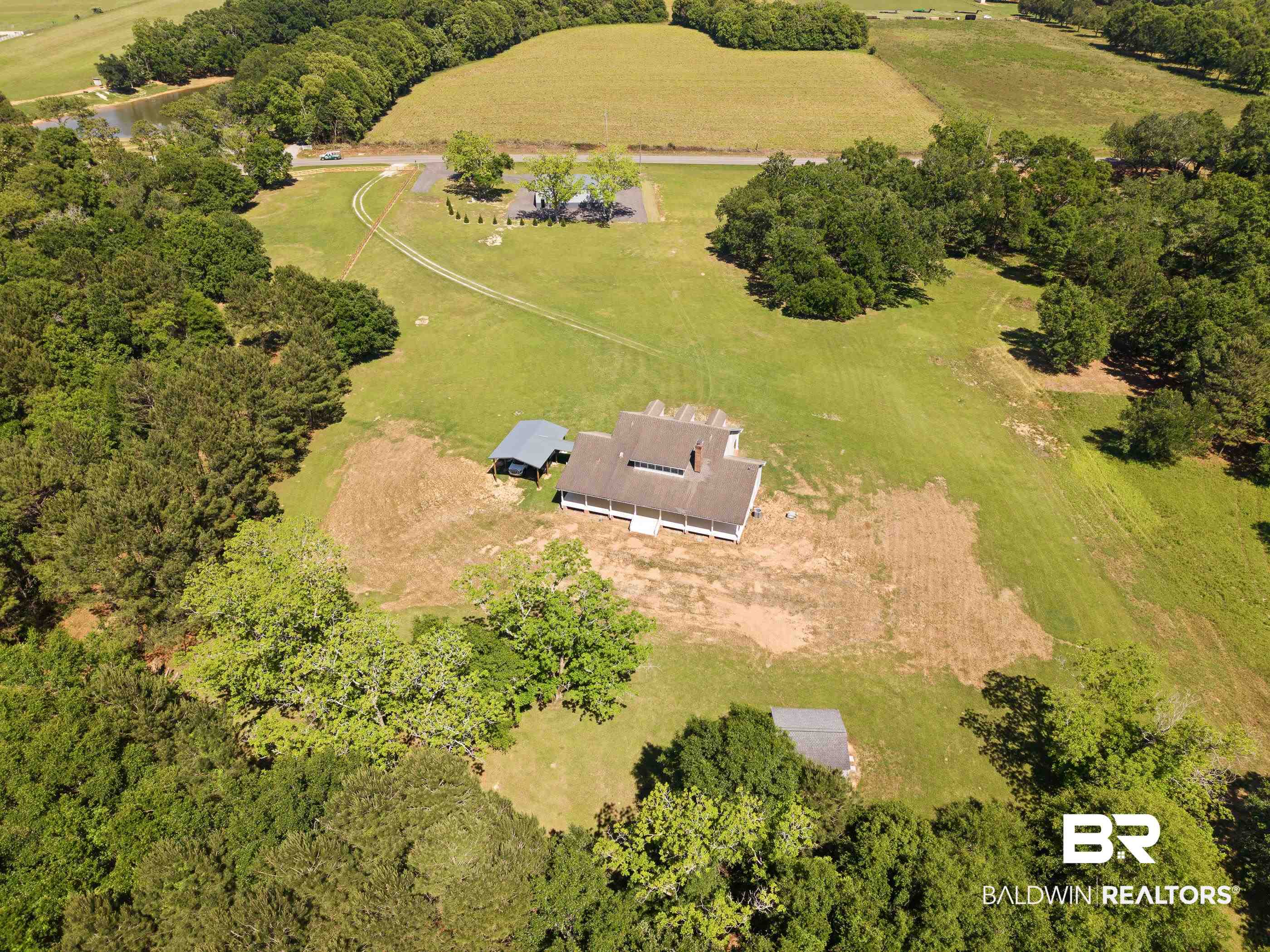 17741 County Road 55 Silverhill, AL 36576 - Photo 48 of 49 Aerial Back of Home