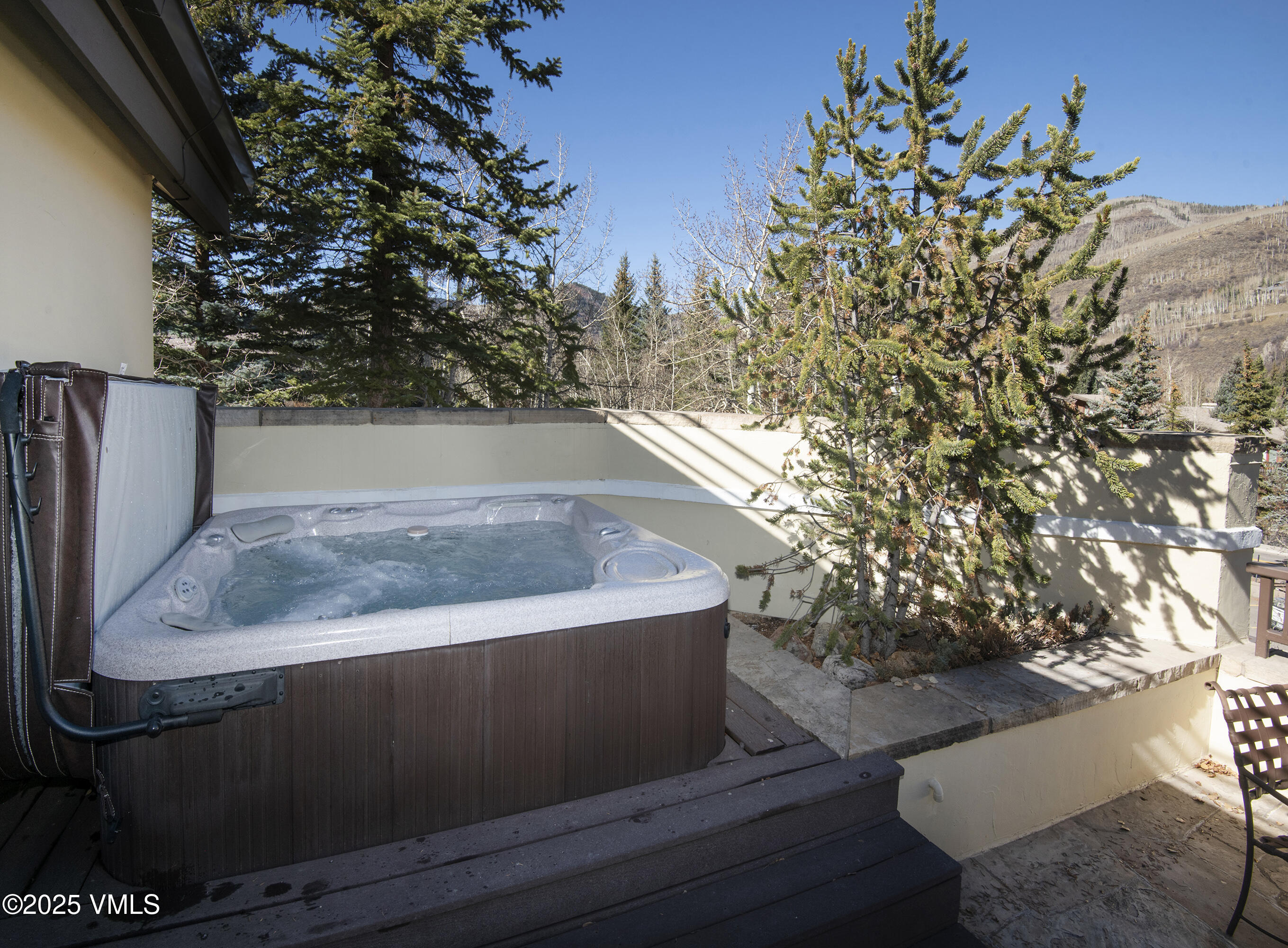 458 Vail Valley Drive, Unit R6 Vail, CO 81657 - Photo 35 of 47 Hot Tub on Terrace with Mountain Views