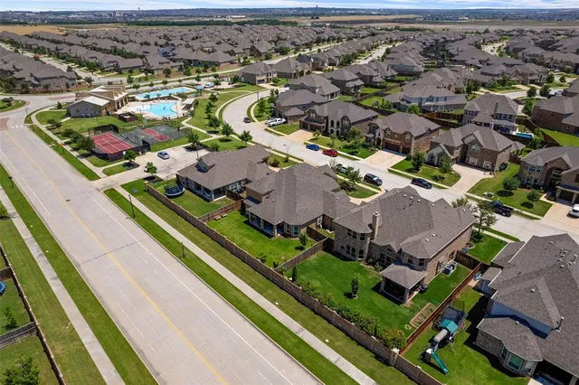 an aerial view of a city