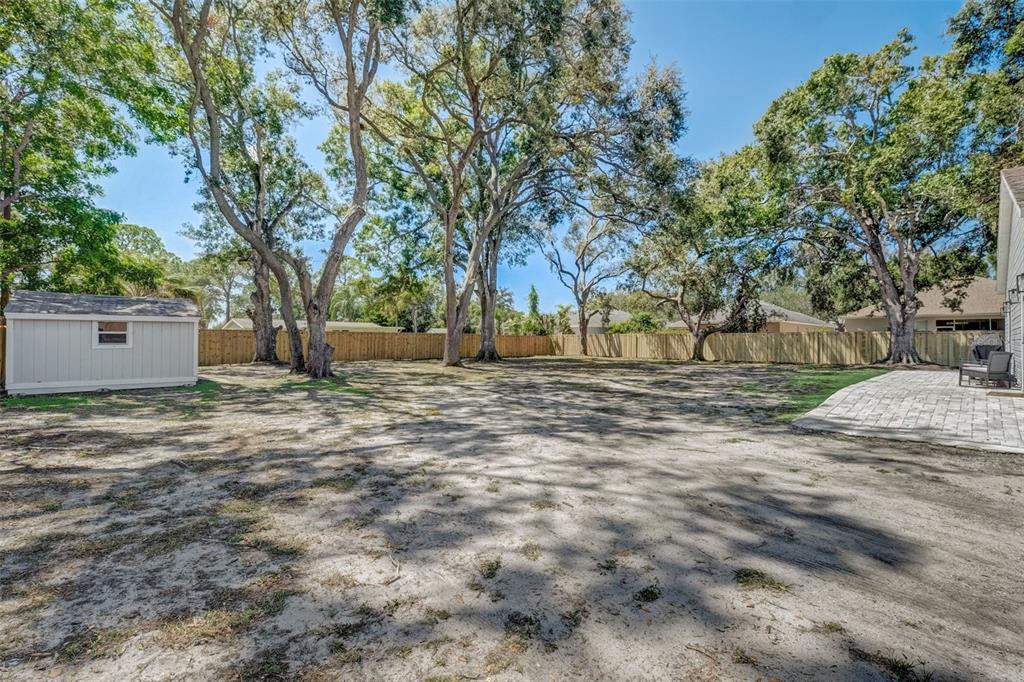 3030 Ashton Road Sarasota, FL 34231 - Photo 28 of 41 a backyard of a house with large trees