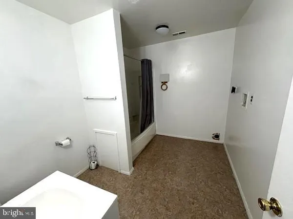 a bathroom with a sink and a shower