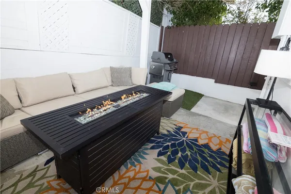 a view of a terrace with skyline