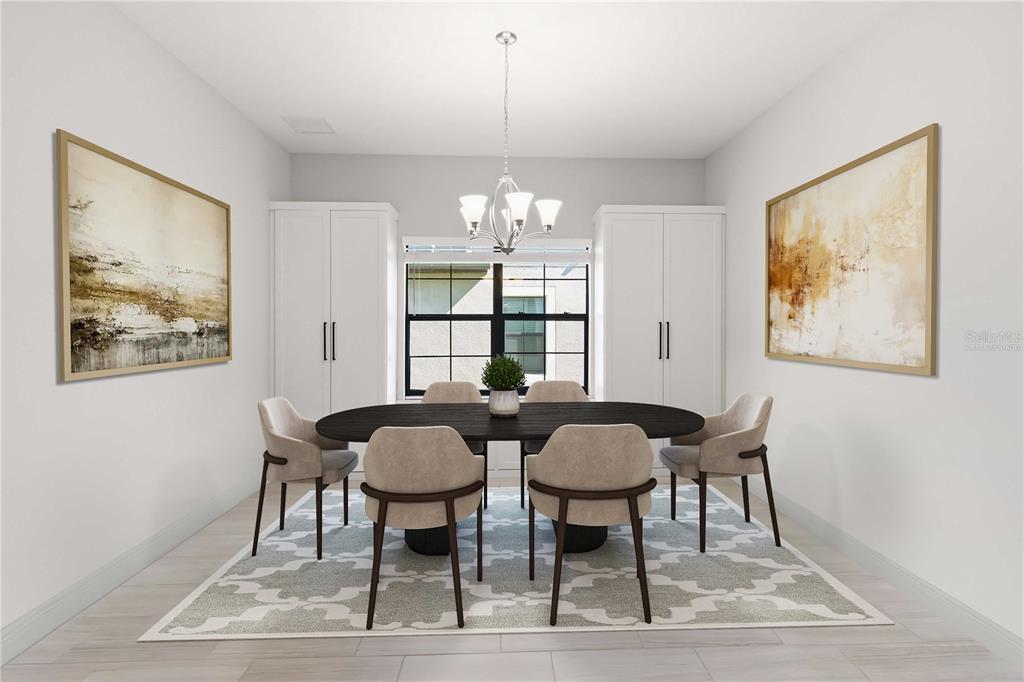 805 Viscount Street Brandon, FL 33511 - Photo 14 of 46 a view of a dining room with furniture and chandelier