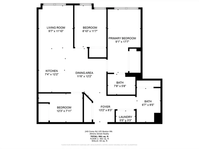 $4,700 | 249 Corey Road, Unit 105, Boston, MA 02135