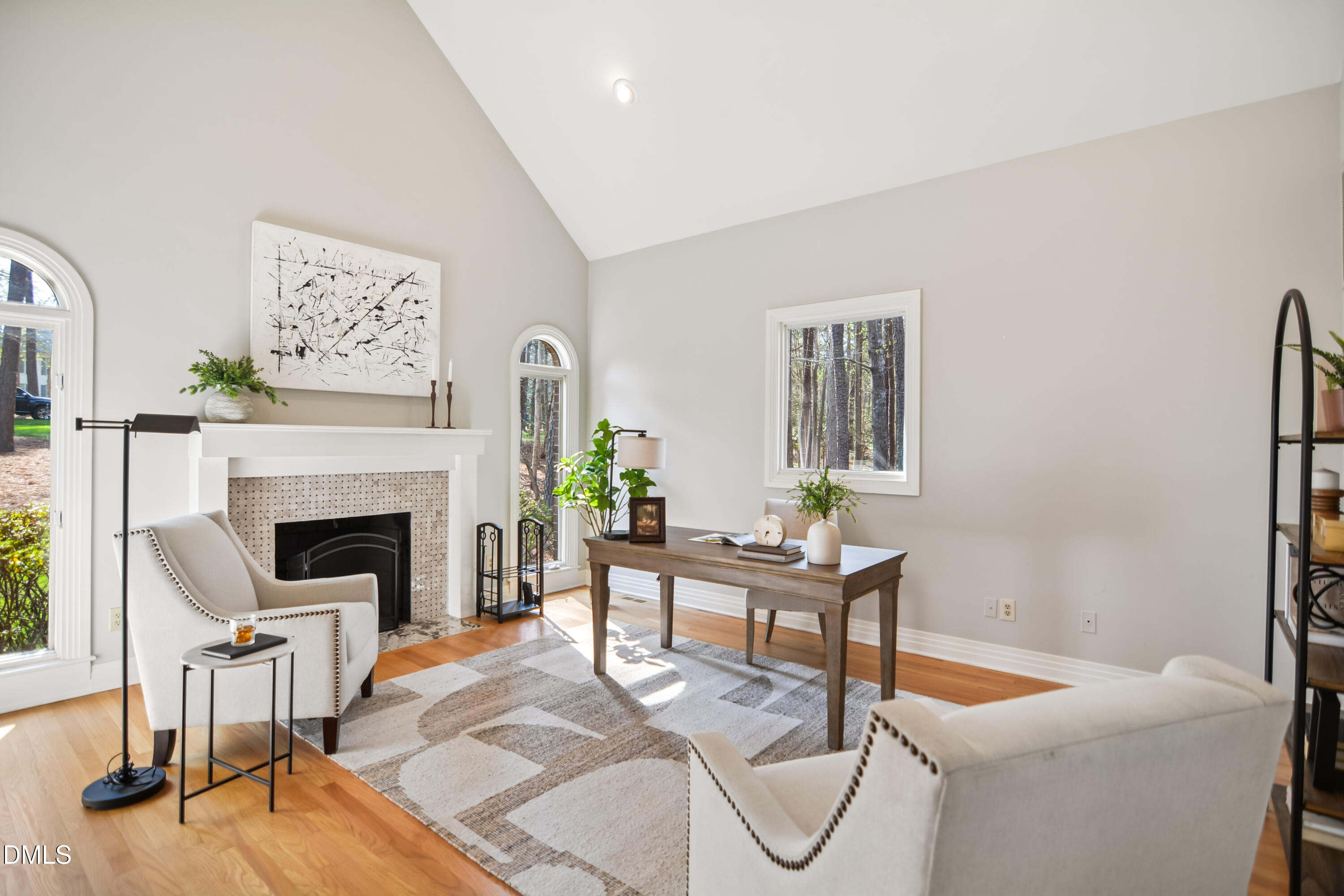 9933 Koupela Drive Raleigh, NC 27614 - Photo 10 of 59 a living room with furniture and a fireplace